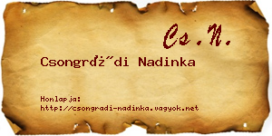 Csongrádi Nadinka névjegykártya